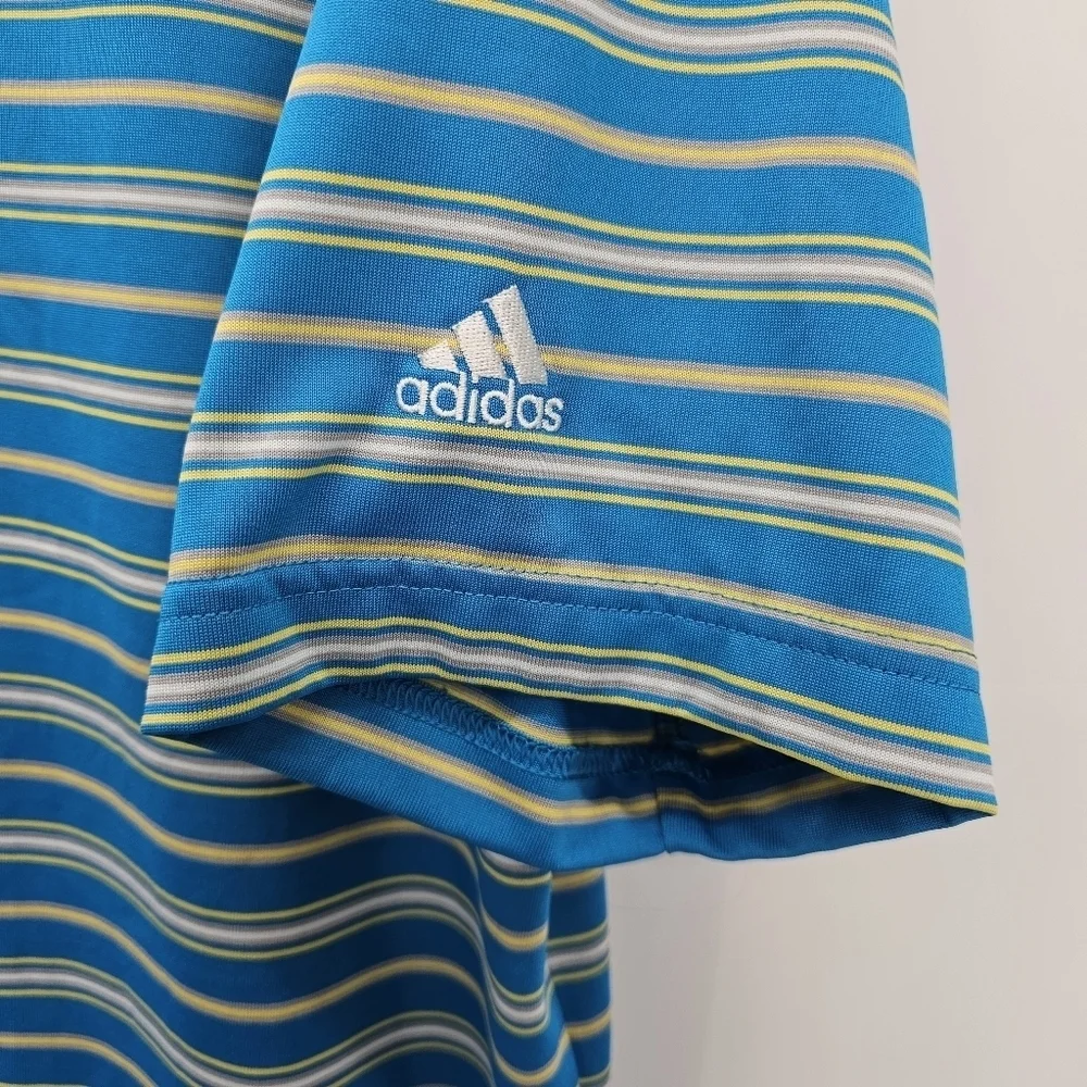 Adidas Golf Stripe Polo Mens Size Medium